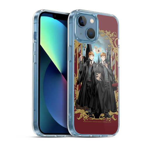Harry Potter 25th Anniversary Anime Fred and George Weasley Soft Gel Case for Apple iPhone 13 Mini & MagSafe