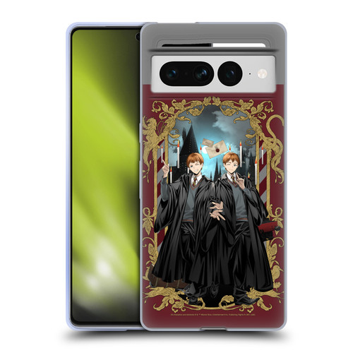 Harry Potter 25th Anniversary Anime Fred and George Weasley Soft Gel Case for Google Pixel 7 Pro