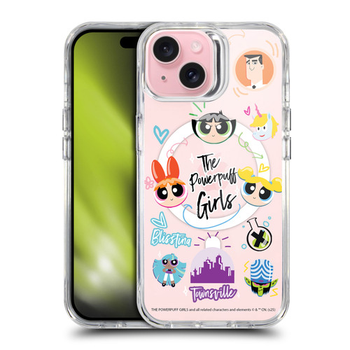 The Powerpuff Girls Character Icons Icons SHOCKPROOF BUMPER CASE COMPATIBLE WITH Apple iPhone 15 & MAGSAFE