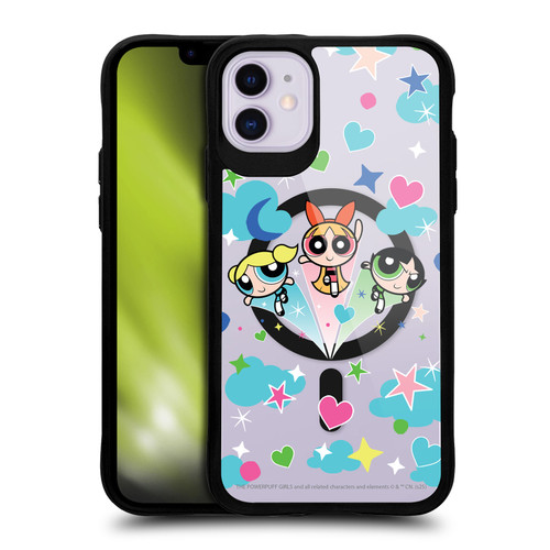 The Powerpuff Girls Character Icons Group BLACK SHOCKPROOF BUMPER CASE COMPATIBLE WITH Apple iPhone 11 & MAGSAFE