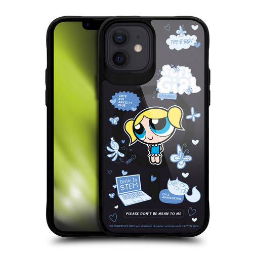 The Powerpuff Girls Character Icons Bubbles BLACK SHOCKPROOF BUMPER CASE COMPATIBLE WITH Apple iPhone 12 / iPhone 12 Pro & MAGSAFE