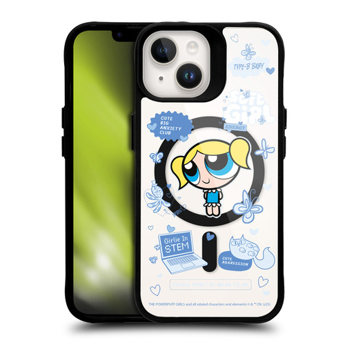 The Powerpuff Girls Character Icons Bubbles BLACK SHOCKPROOF BUMPER CASE COMPATIBLE WITH Apple iPhone 14 & MAGSAFE