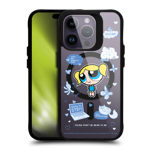 The Powerpuff Girls Character Icons Bubbles BLACK SHOCKPROOF BUMPER CASE COMPATIBLE WITH Apple iPhone 14 Pro & MAGSAFE