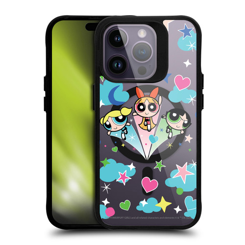 The Powerpuff Girls Character Icons Group BLACK SHOCKPROOF BUMPER CASE COMPATIBLE WITH Apple iPhone 14 Pro & MAGSAFE