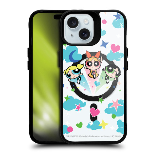 The Powerpuff Girls Character Icons Group BLACK SHOCKPROOF BUMPER CASE COMPATIBLE WITH Apple iPhone 15 & MAGSAFE