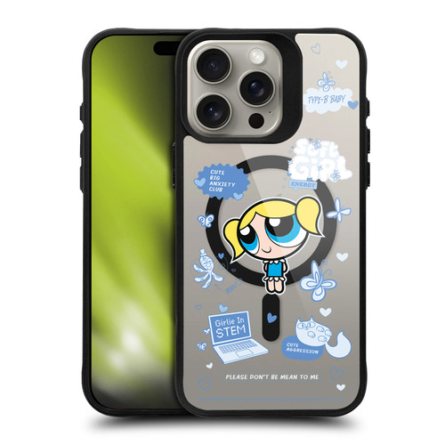 The Powerpuff Girls Character Icons Bubbles BLACK SHOCKPROOF BUMPER CASE COMPATIBLE WITH Apple iPhone 15 Pro Max & MAGSAFE