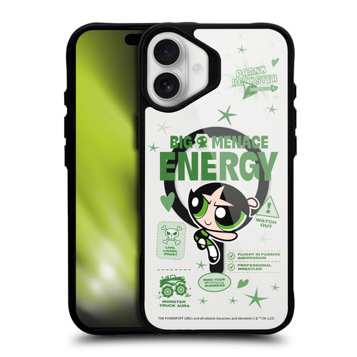 The Powerpuff Girls Character Icons Buttercup BLACK SHOCKPROOF BUMPER CASE COMPATIBLE WITH Apple iPhone 16 Plus & MAGSAFE