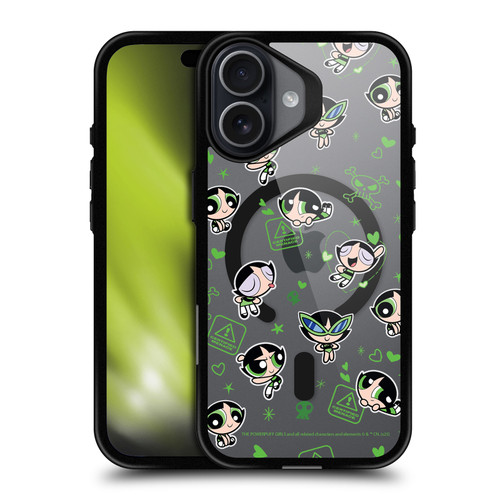The Powerpuff Girls Character Icons Buttercup Pattern BLACK SHOCKPROOF BUMPER CASE COMPATIBLE WITH Apple iPhone 17 & MAGSAFE