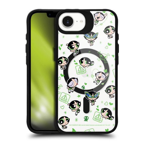 The Powerpuff Girls Character Icons Buttercup Pattern BLACK SHOCKPROOF BUMPER CASE COMPATIBLE WITH Apple iPhone 16e / Apple iPhone 17e & MAGSAFE