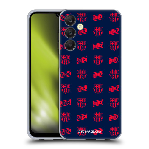 FC Barcelona Graphics Crest Pattern Soft Gel Case for Samsung Galaxy A25 5G