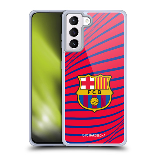 FC Barcelona Graphics Texture Soft Gel Case for Samsung Galaxy S21+ 5G & MagSafe