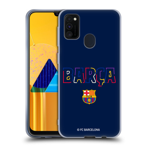 FC Barcelona Graphics Neon Barca Soft Gel Case for Samsung Galaxy M30s (2019)/M21 (2020)