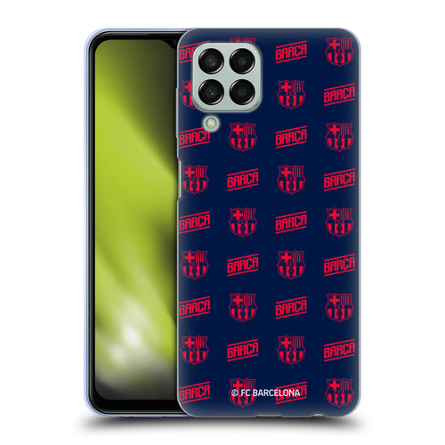 FC Barcelona Graphics Crest Pattern Soft Gel Case for Samsung Galaxy M33 (2022)