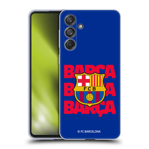 FC Barcelona Graphics Barca Crest Soft Gel Case for Samsung Galaxy M55 5G