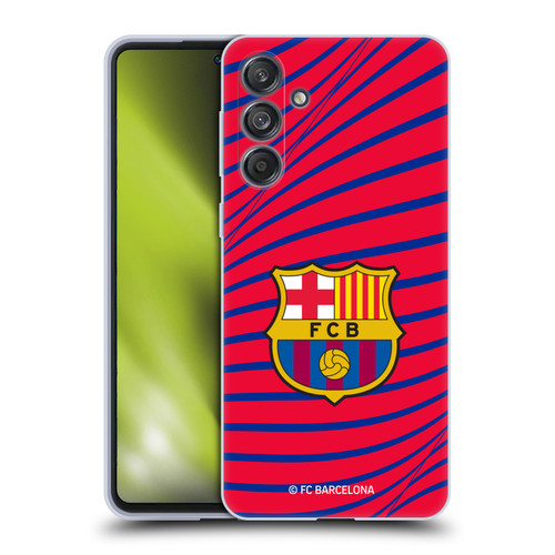 FC Barcelona Graphics Texture Soft Gel Case for Samsung Galaxy M55 5G