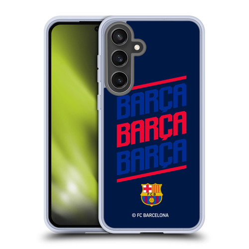 FC Barcelona Graphics Barca Type Soft Gel Case for Samsung Galaxy S24 FE & MagSafe