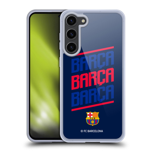 FC Barcelona Graphics Barca Type Soft Gel Case for Samsung Galaxy S23+ 5G & MagSafe