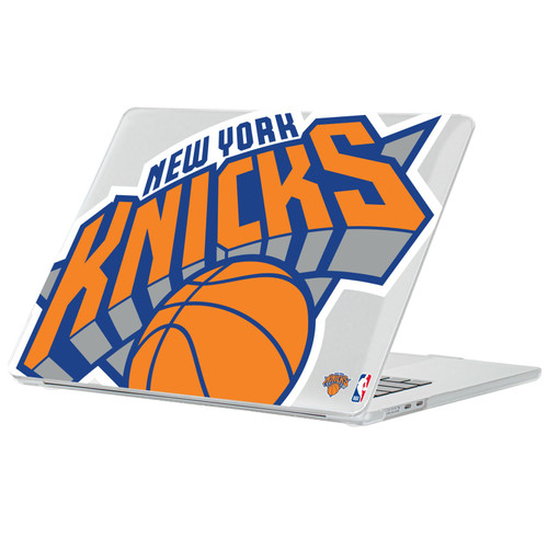 NBA New York Knicks Logo Oversized Text Clear Hard Crystal Armour Laptop Case for Apple MacBook Air 13.6" A2681/A3113/A3240 2022/2024/2025