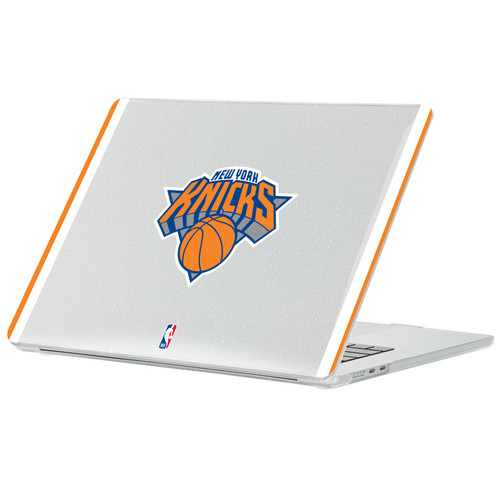 NBA New York Knicks Logo Blue Design Text Clear Glitter Hard Crystal Armour Laptop Case for Apple MacBook Air 13.6" A2681/A3113/A3240 2022/2024/2025
