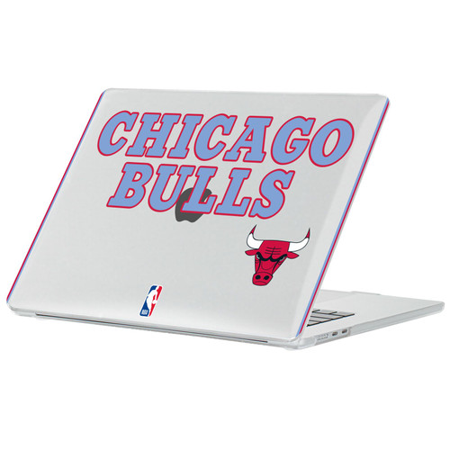 NBA Chicago Bulls Logo Black City Design Text Clear Hard Crystal Armour Laptop Case for Apple MacBook Air 13.6" A2681/A3113/A3240 2022/2024/2025