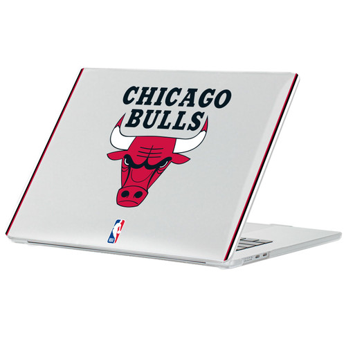 NBA Chicago Bulls Logo White Design Text Clear Hard Crystal Armour Laptop Case for Apple MacBook Air 13.6" A2681/A3113/A3240 2022/2024/2025