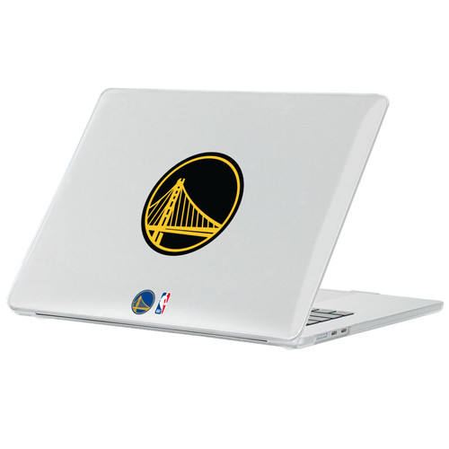 NBA Golden State Warriors Logo Black Design Text Clear Hard Crystal Armour Laptop Case for Apple MacBook Air 13.6" A2681/A3113/A3240/A3449 2022/2024/2025/2026