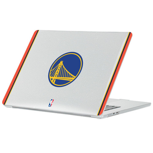 NBA Golden State Warriors Logo Retro Design Text Clear Glitter Hard Crystal Armour Laptop Case for Apple MacBook Air 13.6" A2681/A3113/A3240/A3449 2022/2024/2025/2026