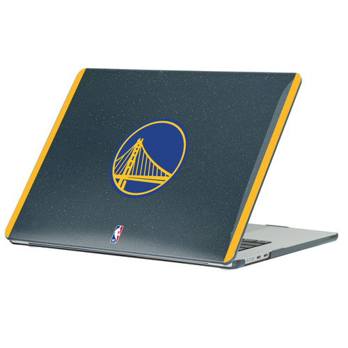 NBA Golden State Warriors Logo Blue Design Text Black Glitter Hard Crystal Armour Laptop Case for Apple MacBook Air 13.6" A2681/A3113/A3240 2022/2024/2025