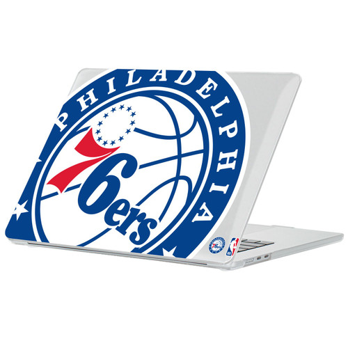 NBA Philadelphia 76ers Logo Oversized Text Clear Hard Crystal Armour Laptop Case for Apple MacBook Air 13.6" A2681/A3113/A3240/A3449 2022/2024/2025/2026