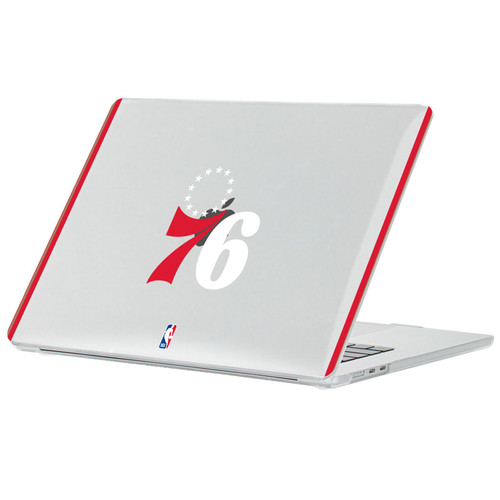 NBA Philadelphia 76ers Logo Retro Design Text Clear Hard Crystal Armour Laptop Case for Apple MacBook Air 13.6" A2681/A3113/A3240 2022/2024/2025