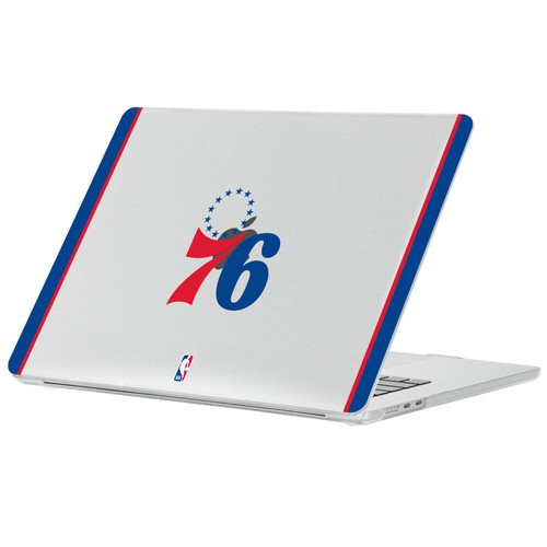 NBA Philadelphia 76ers Logo White Design Text Clear Hard Crystal Armour Laptop Case for Apple MacBook Air 13.6" A2681/A3113/A3240/A3449 2022/2024/2025/2026