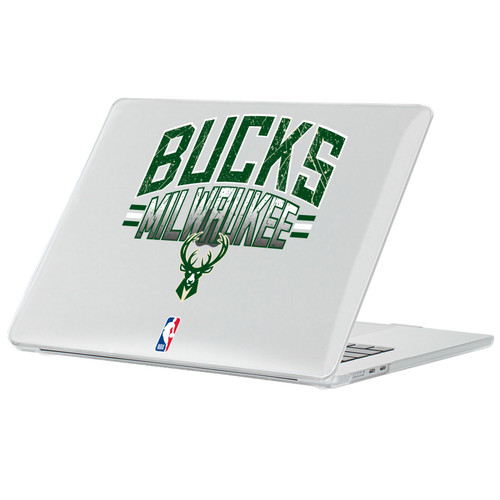NBA Milwaukee Bucks Logo Green Text Clear Hard Crystal Armour Laptop Case for Apple MacBook Air 13.6" A2681/A3113/A3240/A3449 2022/2024/2025/2026