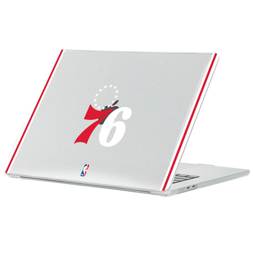 NBA Philadelphia 76ers Logo Blue Design Text Clear Glitter Hard Crystal Armour Laptop Case for Apple MacBook Air 13.6" A2681/A3113/A3240/A3449 2022/2024/2025/2026