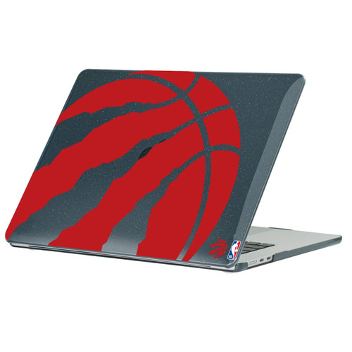 NBA Toronto Raptors Logo Oversized Text Black Glitter Hard Crystal Armour Laptop Case for Apple MacBook Air 13.6" A2681/A3113/A3240/A3449 2022/2024/2025/2026