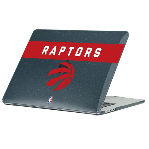 NBA Toronto Raptors Logo White Design Text Black Glitter Hard Crystal Armour Laptop Case for Apple MacBook Air 13.6" A2681/A3113/A3240/A3449 2022/2024/2025/2026
