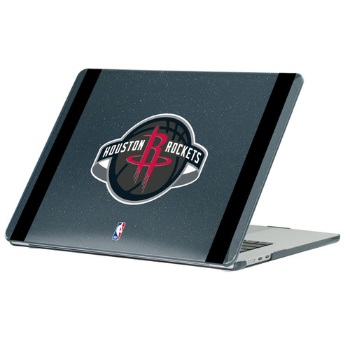NBA Houston Rockets Logo Red Design Text Black Glitter Hard Crystal Armour Laptop Case for Apple MacBook Air 13.6" A2681/A3113/A3240 2022/2024/2025