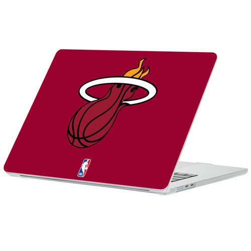 NBA Miami Heat Logo Red Clear Hard Crystal Armour Laptop Case for Apple MacBook Air 13.6" A2681/A3113/A3240 2022/2024/2025