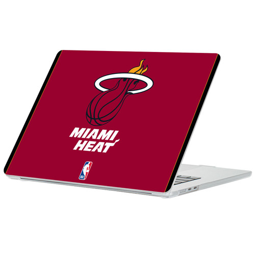 NBA Miami Heat Logo Red Design Clear Hard Crystal Armour Laptop Case for Apple MacBook Air 13.6" A2681/A3113/A3240/A3449 2022/2024/2025/2026