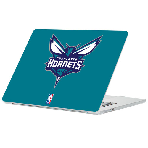 NBA Charlotte Hornets Logo Teal Clear Hard Crystal Armour Laptop Case for Apple MacBook Air 13.6" A2681/A3113/A3240 2022/2024/2025