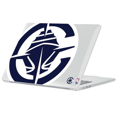 NBA Los Angeles Clippers Logo Oversized Text Clear Glitter Hard Crystal Armour Laptop Case for Apple MacBook Air 13.6" A2681/A3113/A3240 2022/2024/2025