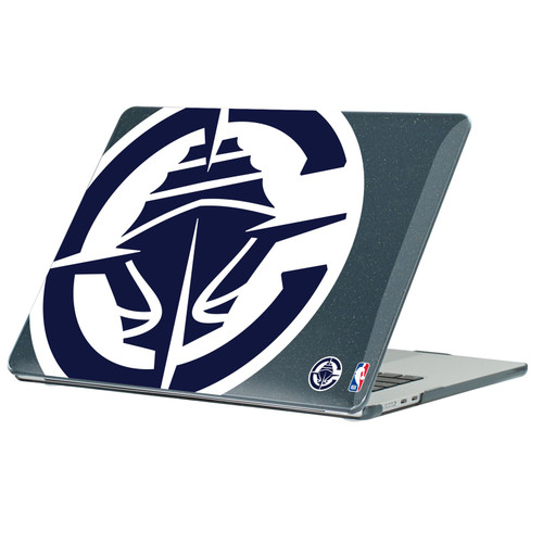NBA Los Angeles Clippers Logo Oversized Text Black Glitter Hard Crystal Armour Laptop Case for Apple MacBook Air 13.6" A2681/A3113/A3240 2022/2024/2025