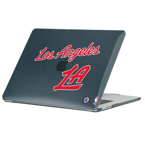 NBA Los Angeles Clippers Logo Retro Design Text Black Glitter Hard Crystal Armour Laptop Case for Apple MacBook Air 13.6" A2681/A3113/A3240/A3449 2022/2024/2025/2026