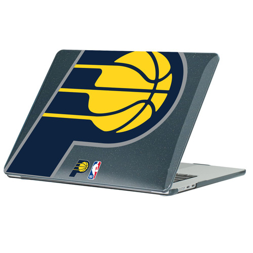 NBA Indiana Pacers Logo Oversized Letter Black Glitter Hard Crystal Armour Laptop Case for Apple MacBook Air 13.6" A2681/A3113/A3240 2022/2024/2025