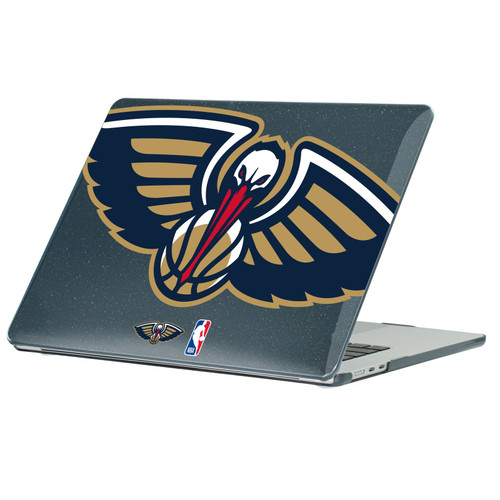 NBA New Orleans Pelicans Logo Oversized Pelican Black Glitter Hard Crystal Armour Laptop Case for Apple MacBook Air 13.6" A2681/A3113/A3240 2022/2024/2025