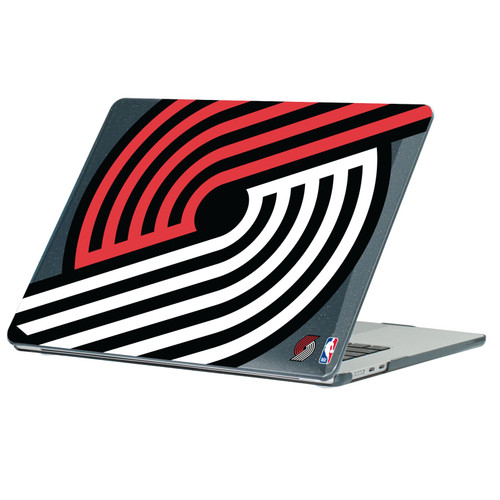 NBA Portland Trail Blazers Logo Oversized Pinwheel Black Glitter Hard Crystal Armour Laptop Case for Apple MacBook Air 13.6" A2681/A3113/A3240/A3449 2022/2024/2025/2026
