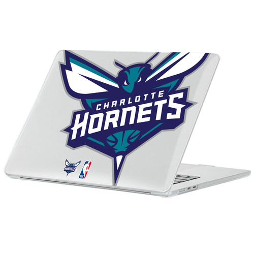 NBA Charlotte Hornets Logo Oversized Text Clear Hard Crystal Armour Laptop Case for Apple MacBook Air 13.6" A2681/A3113/A3240 2022/2024/2025