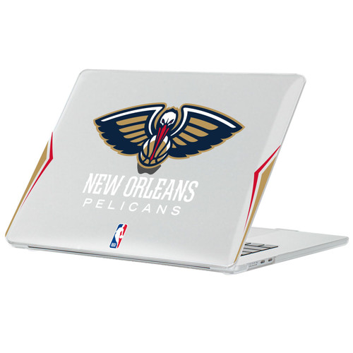 NBA New Orleans Pelicans Logo Navy Blue Design Text Clear Hard Crystal Armour Laptop Case for Apple MacBook Air 13.6" A2681/A3113/A3240 2022/2024/2025