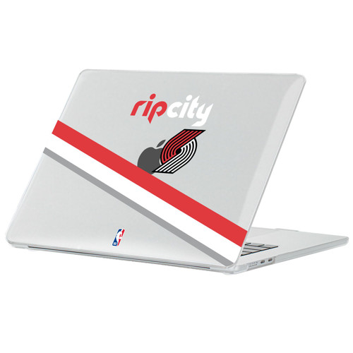 NBA Portland Trail Blazers Logo Black Design Text Clear Hard Crystal Armour Laptop Case for Apple MacBook Air 13.6" A2681/A3113/A3240 2022/2024/2025