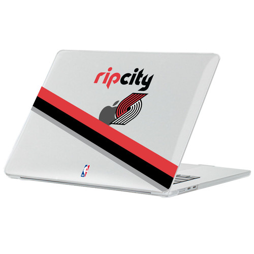 NBA Portland Trail Blazers Logo White Design Text Clear Hard Crystal Armour Laptop Case for Apple MacBook Air 13.6" A2681/A3113/A3240/A3449 2022/2024/2025/2026