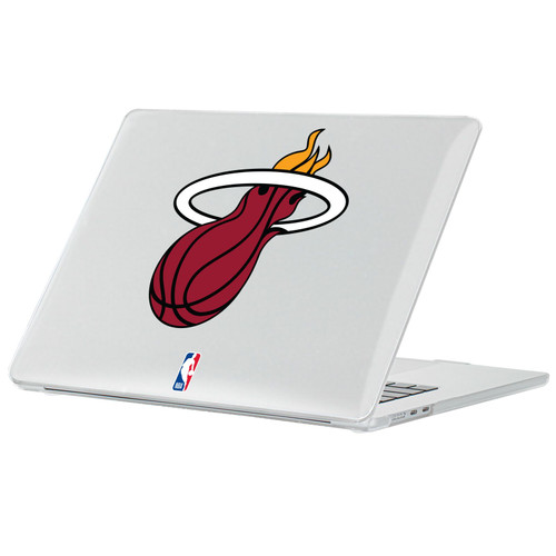 NBA Miami Heat Logo Red Ball Clear Hard Crystal Armour Laptop Case for Apple MacBook Air 13.6" A2681/A3113/A3240/A3449 2022/2024/2025/2026